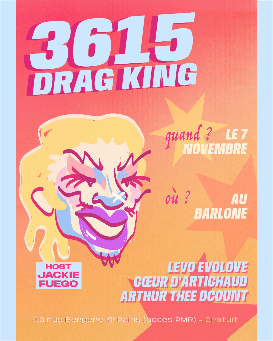 Affiche : 3615 DRAG KING