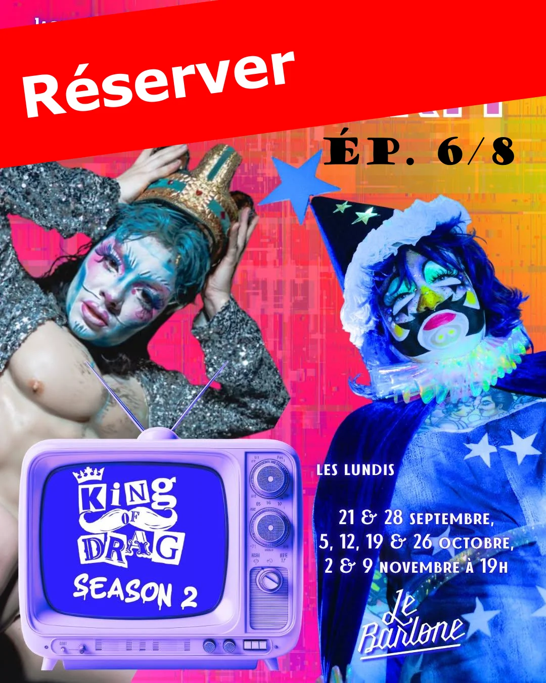 Affiche : King of Drag – watch party