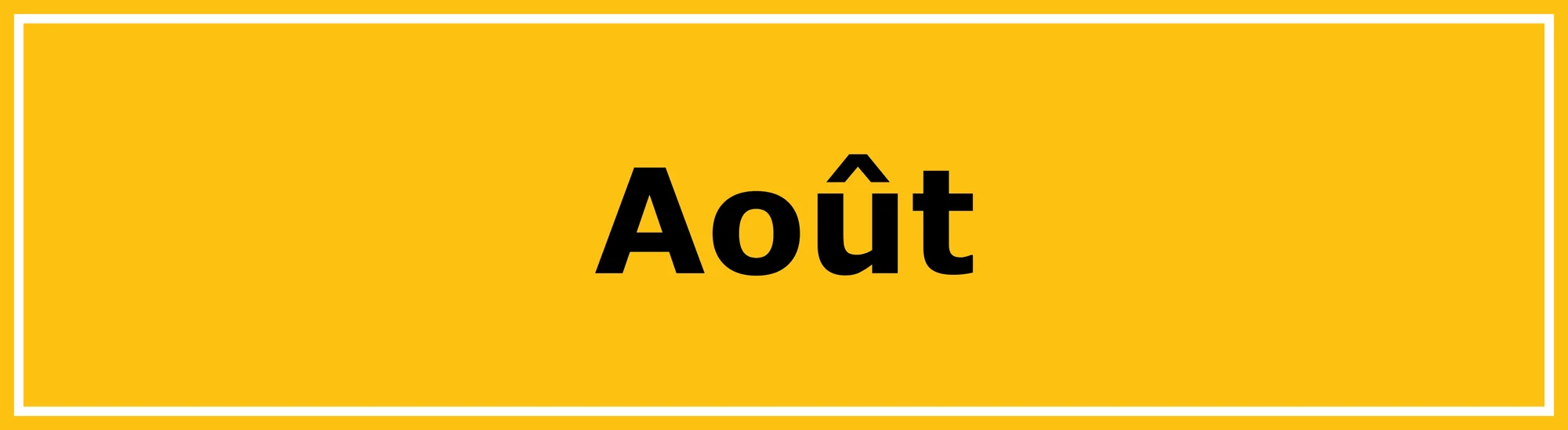 Programme d’août 2027
